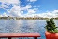 View of the bay and city from dock