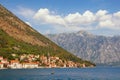 View of Bay of Kotor and Perast town. Montenegro Royalty Free Stock Photo