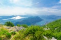 View of the Bay of Kotor from Lovcen Mountain Royalty Free Stock Photo