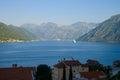 View of Bay of Kotor on a sunny day Royalty Free Stock Photo