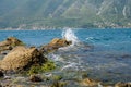 View of Bay of Kotor on a sunny day Royalty Free Stock Photo