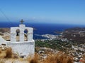 View of the bay and Livadi city on Serifos island