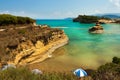 View of the bay of Sidari on Corfu. Canal d'amour