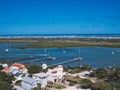 The view of the bay from the top of the lighthouse Royalty Free Stock Photo