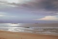 View on a beach from a view point on a beach in Mossel Bay Royalty Free Stock Photo