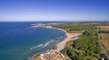 View of a beach on the Black Sea coast from Above Royalty Free Stock Photo