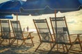 View from Beach Chairs Royalty Free Stock Photo