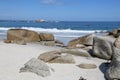 View at the beach of Clifton near Cape Town in South Africa Royalty Free Stock Photo