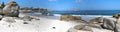 View at the beach of Clifton near Cape Town in South Africa Royalty Free Stock Photo