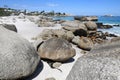 View at the beach of Clifton near Cape Town in South Africa Royalty Free Stock Photo