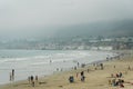 View of the beach on a cloudy day, in Pismo Beach, California Royalty Free Stock Photo