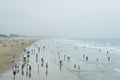 View of the beach on a cloudy day, in Pismo Beach, California Royalty Free Stock Photo