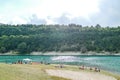 view of the beach, digital photo picture as a background , taken in Marche region, italy, , europe