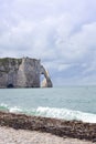 View at beach Etretat, Normandy France Royalty Free Stock Photo