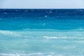 View from the beach in front of Nice on the surf in the Mediterranean on the French Riviera