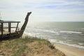 View of beach from high cliff, Baltic Sea, Jurkalne, Latvia