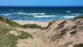 View at the beach of Jeffrey\'s bay in South Africa Royalty Free Stock Photo