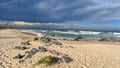 View at the beach of Jeffrey\'s bay in South Africa Royalty Free Stock Photo