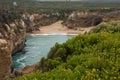 A view at the beach at the Loch Ard Gorge at the Great Ocean Road in Australia Royalty Free Stock Photo