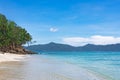 View from beach on the Mamutik Island, Sabah, Malaysia Royalty Free Stock Photo