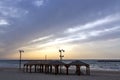 View of beach of Mediterranean sea in Tel Aviv Royalty Free Stock Photo