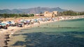 View of the beach of Nora, Sardinia. Royalty Free Stock Photo