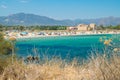 View of the beach of Nora, Sardinia Royalty Free Stock Photo