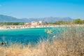 View of the beach of Nora, Sardinia Royalty Free Stock Photo