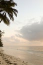 View of the beach and ocean at sunrise Royalty Free Stock Photo