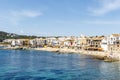 View at the beach and old town of Calella de Palafrugell, Costa Brava, Catalonia, Spain Royalty Free Stock Photo