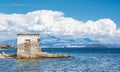 View from the beach Pantan, Trogir to the sea Royalty Free Stock Photo