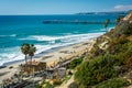 View of the beach and pier in San Clemente, California. Royalty Free Stock Photo