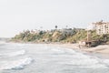 View of the beach from the pier in San Clemente, Orange County, California Royalty Free Stock Photo