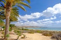Beach Costa Calma on the Canary Island Fuerteventura, Spain. Royalty Free Stock Photo