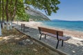 View of the beach of Poros, Kefalonia, Ionian Islands, Greece Royalty Free Stock Photo