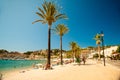 View of the beach of Port de Soller Royalty Free Stock Photo