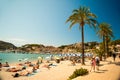 View of the beach of Port de Soller Royalty Free Stock Photo