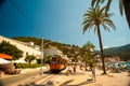 View of the beach of Port de Soller Royalty Free Stock Photo