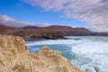 View on the beach and rocks in Ajuy on the Canary Island Fuerteventura, Spain