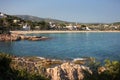 View of the beach of Sant Pol in S Agaro, Costa Brava, Spain Royalty Free Stock Photo