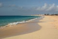 View of the beach of Santa Maria. Sal island. Cape Verde Royalty Free Stock Photo