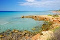 View on the beach Son Bou on the Balearic Island Menorca, Spain Royalty Free Stock Photo