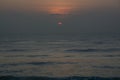 Sunrise On The Bay Of Bengal In Southeast India