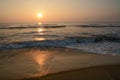 Sunrise On The Bay Of Bengal In Southeast India