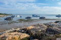 The view on the beach of Tanjung Benoa, Bali in the morning. Royalty Free Stock Photo