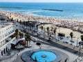 View of the beach of Tel Aviv, Israel Royalty Free Stock Photo