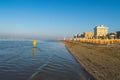 View of the beach and the town of Igea Marina on the Adriatic co