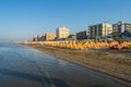 View of the beach and the town of Igea Marina on the Adriatic co