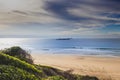 View on a beach from a view point on a beach in Mossel Bay Royalty Free Stock Photo