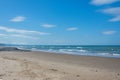 View of the beach at Ynyslas.